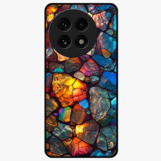 Shattered Light Glass Case for 1+13R artistic front view featuring abstract broken light inspired artwork