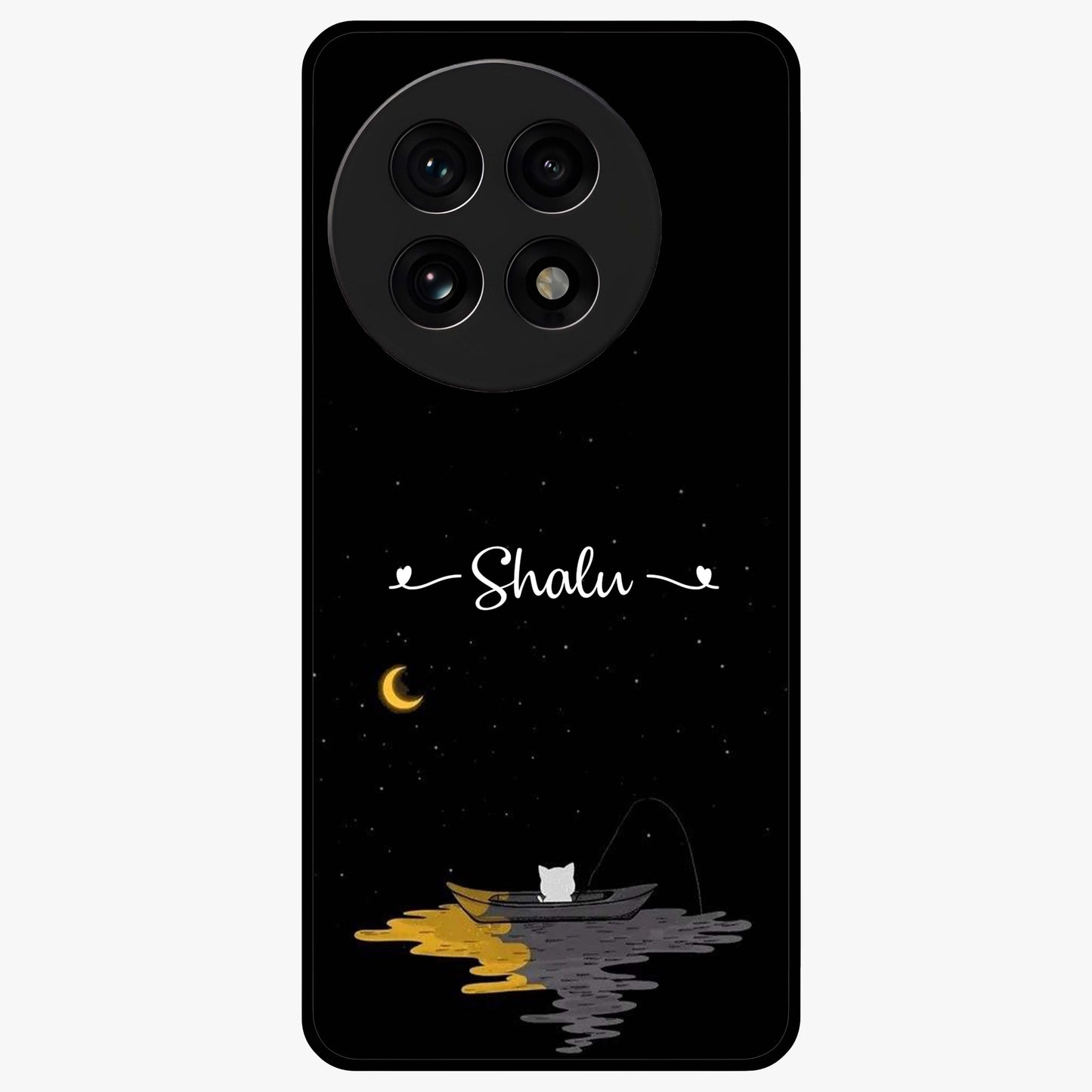 Silent Night Row Glass Case for 1+13R dramatic front view featuring night themed artistic artwork
