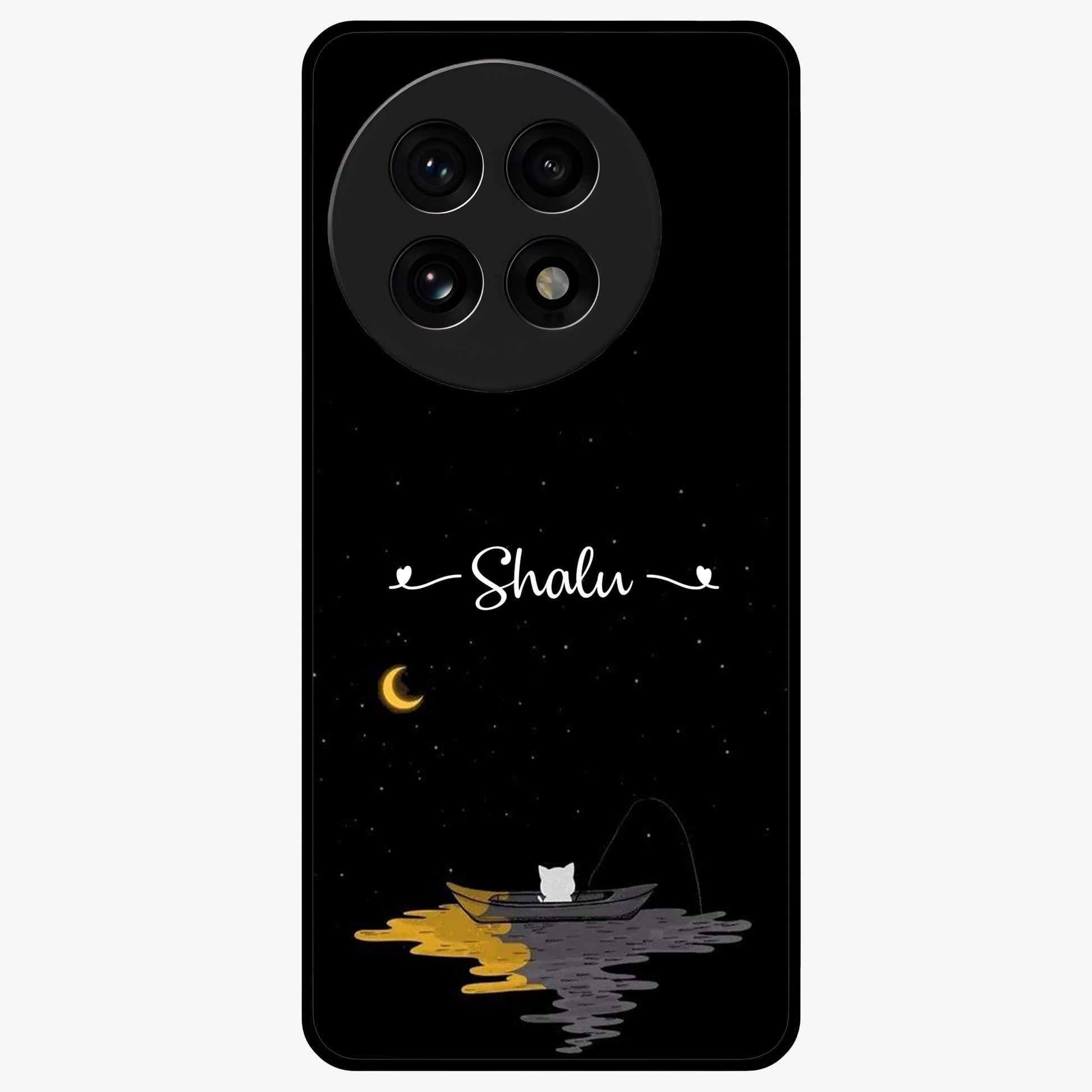 Silent Night Row Glass Case for 1+13R dramatic front view featuring night themed artistic artwork