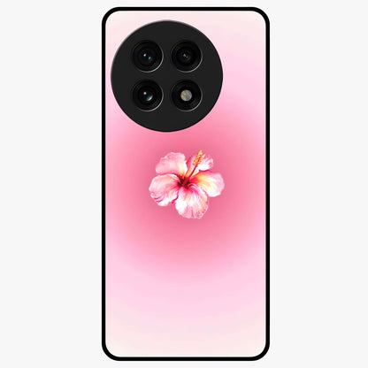 Soft Petal Serenity Glass Case for 1+13R elegant front view featuring gentle floral artwork in muted tones