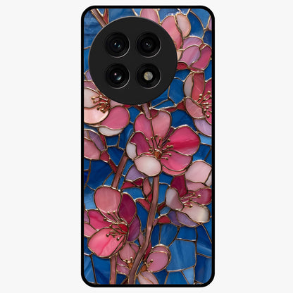 Stained Bloom Grace Glass Case for 1+13R elegant front view featuring stained glass inspired floral artwork