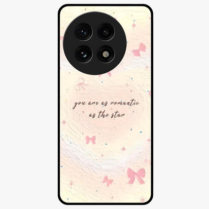 Starry Bow Romance Glass Case for 1+13R charming front view featuring romantic bow artwork with star accents