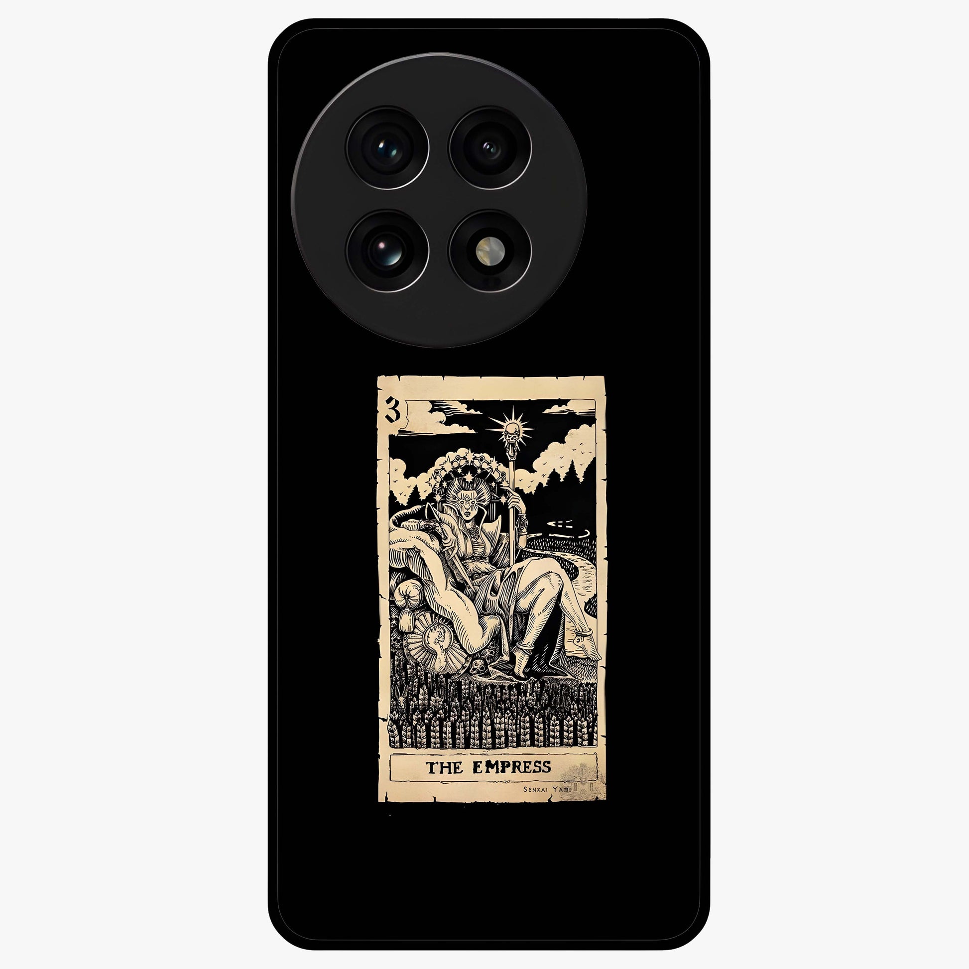 The Empress Glass Case for 1+13R regal front view featuring royal inspired artistic artwork
