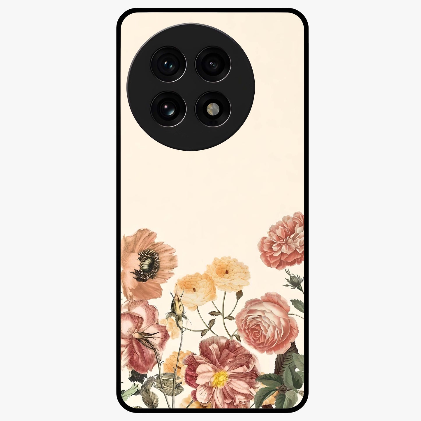 Timeless Garden Romance Glass Case for 1+13R elegant front view featuring classic floral garden artwork