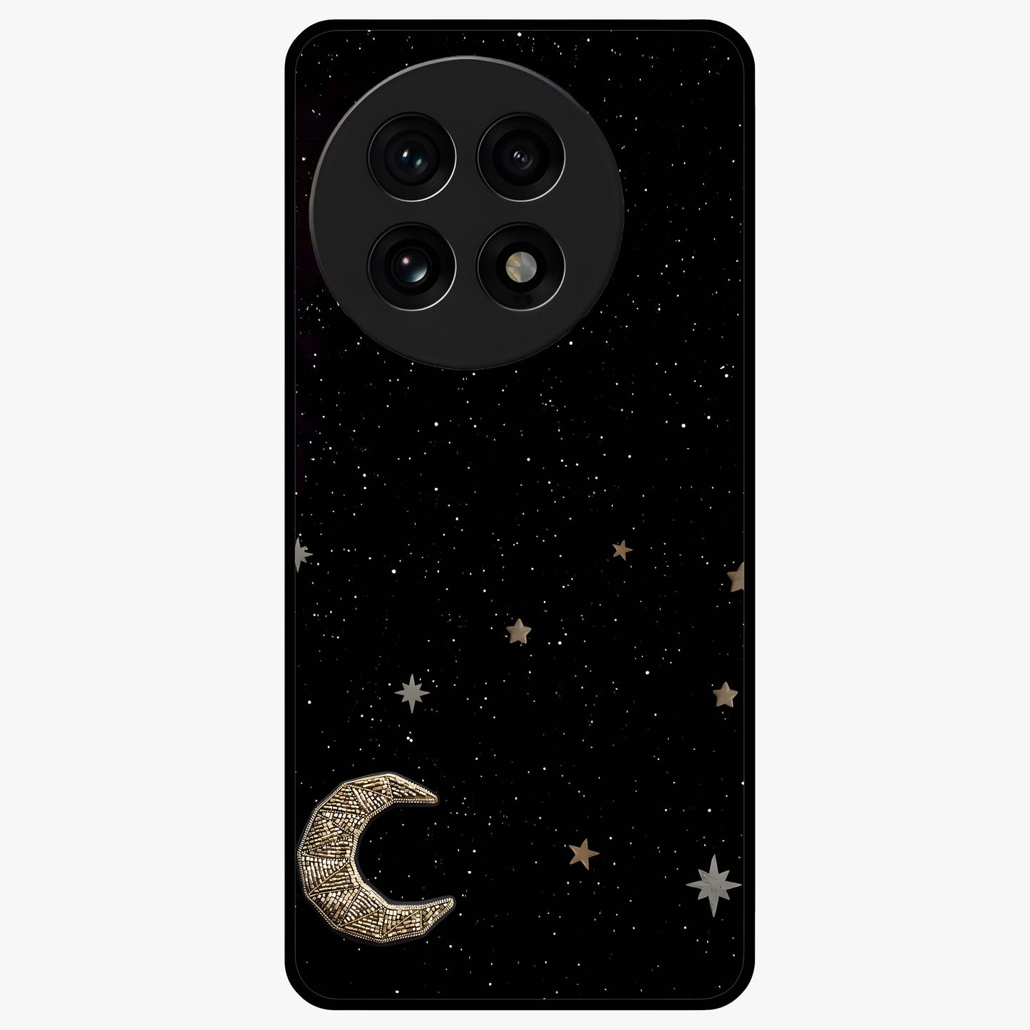 Twinkle Star With Half Moon Glass Case for 1+13R dreamy front view featuring star and crescent moon artwork