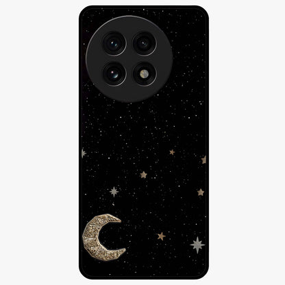 Twinkle Star With Half Moon Glass Case for 1+13R dreamy front view featuring star and crescent moon artwork