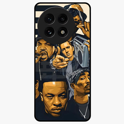Urban Rap Legends Glass Case for 1+13R bold front view featuring street inspired music artwork