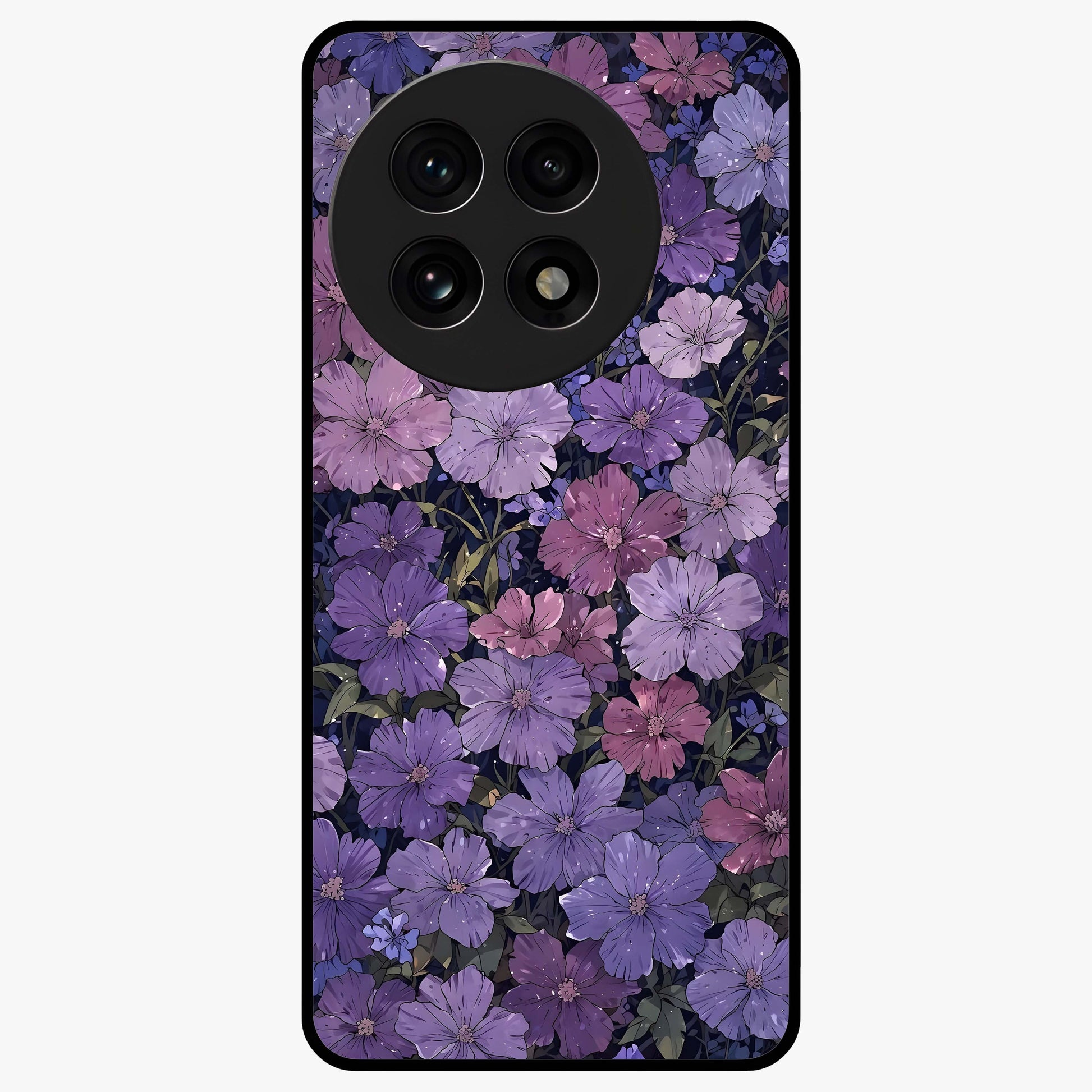 Velvet Bloom Tapestry Glass Case for 1+13R elegant front view featuring rich floral tapestry artwork