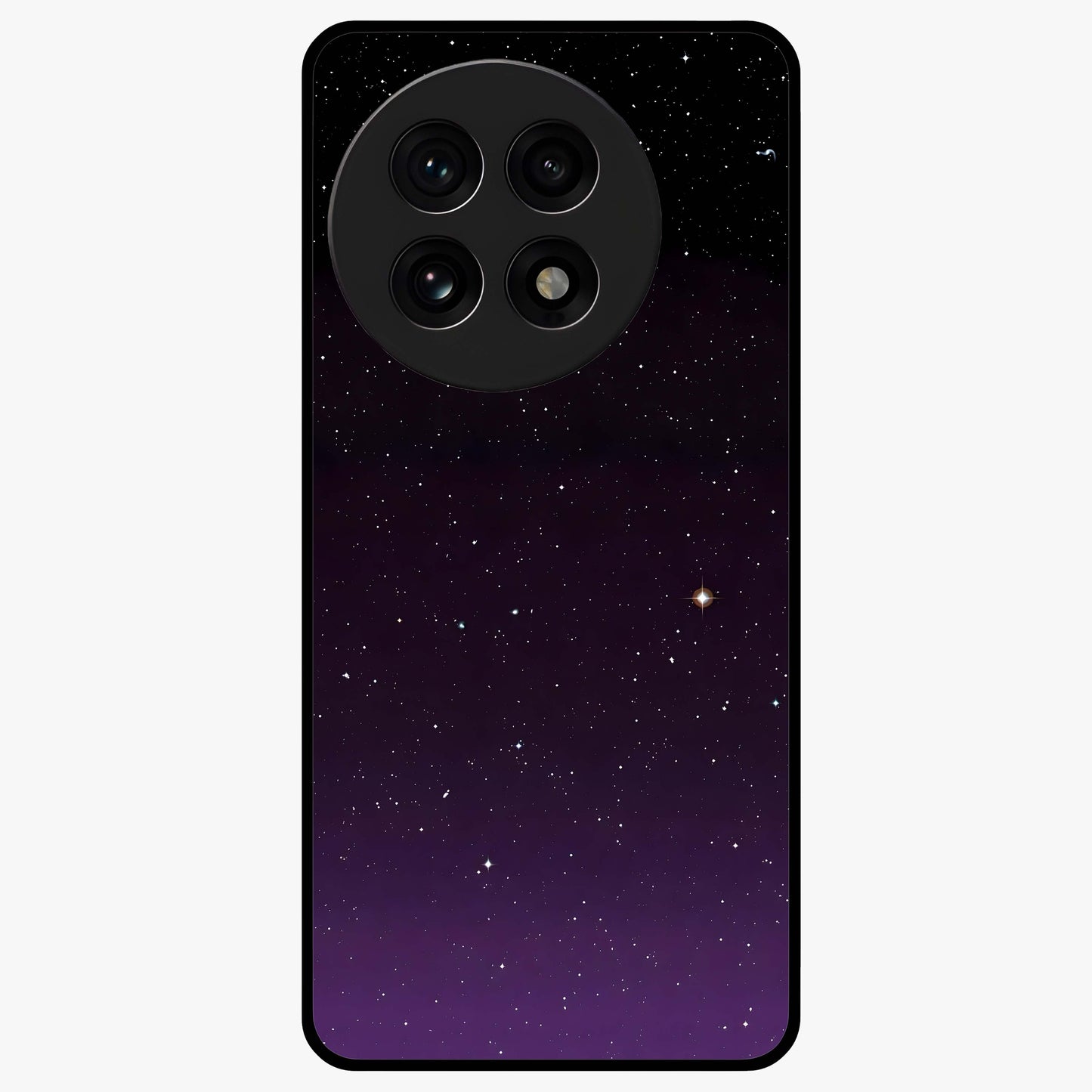 Violet and Black Shade Glass Case for 1+13R striking front view featuring deep violet and black gradient artwork