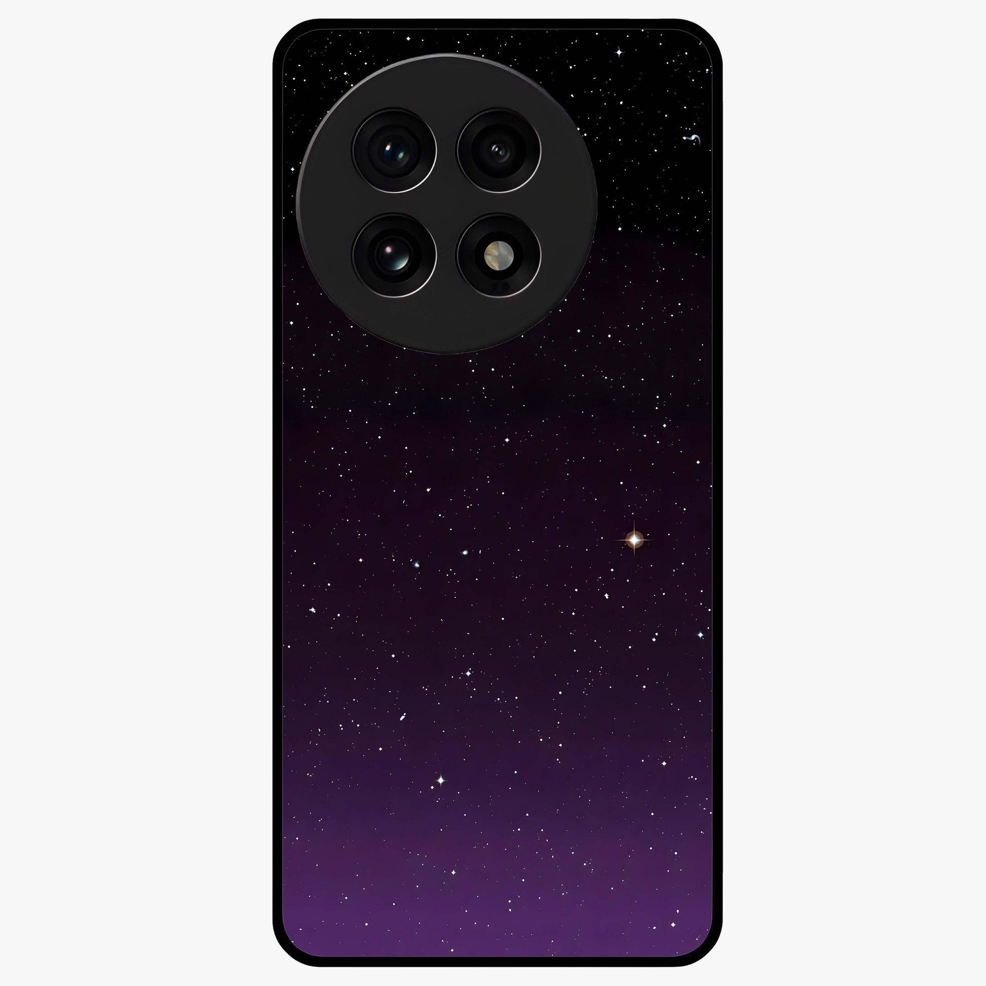 Violet and Black Shade Glass Case for 1+13R striking front view featuring deep violet and black gradient artwork