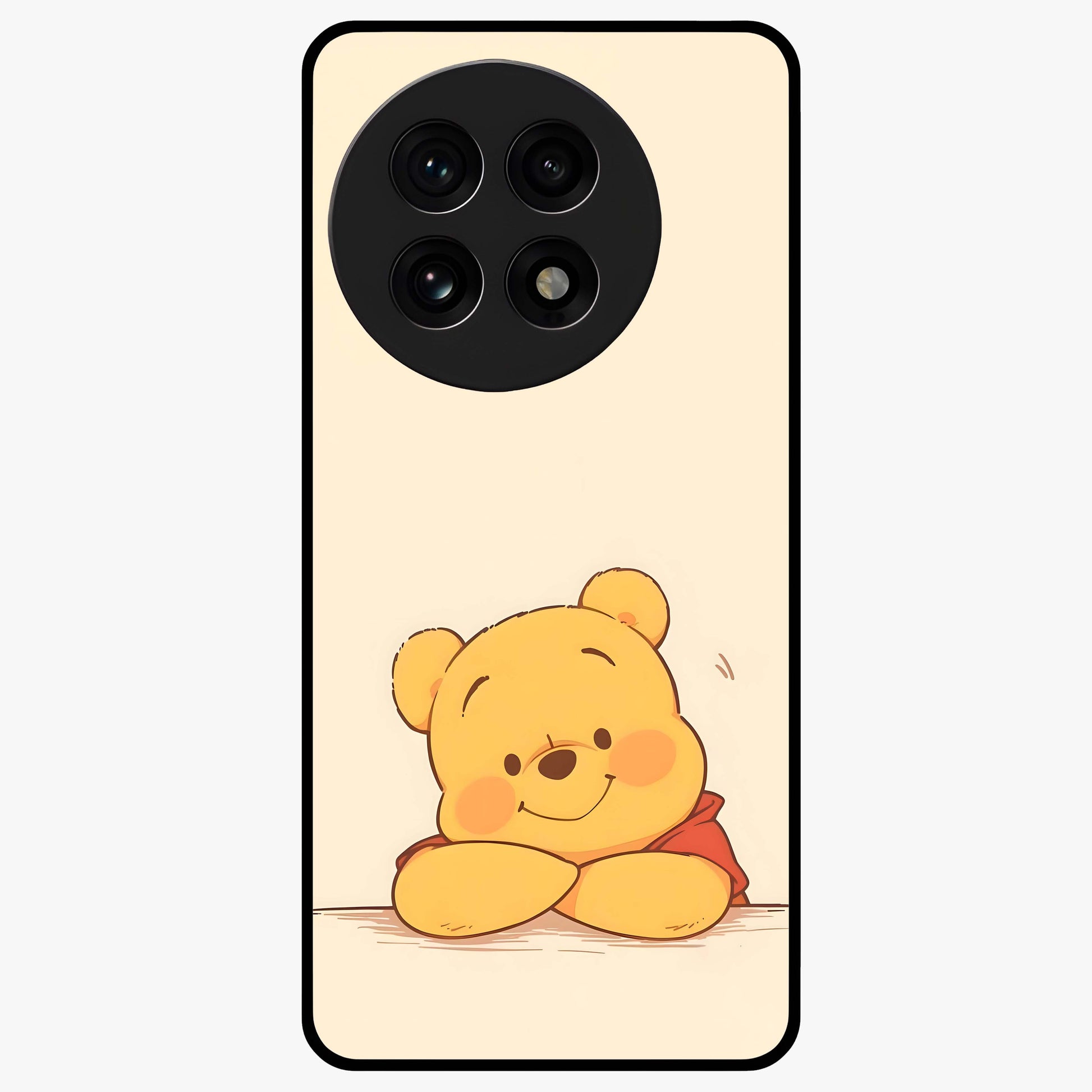 Winniethe Pooh Glass Case for 1+13R adorable front view featuring cute cartoon inspired artwork