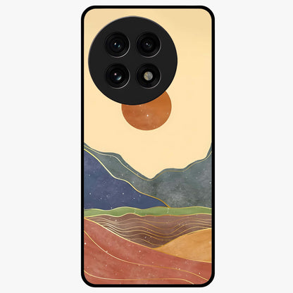 Abstract Mountain Glow Glass Case for OnePlus 13R |1+13R