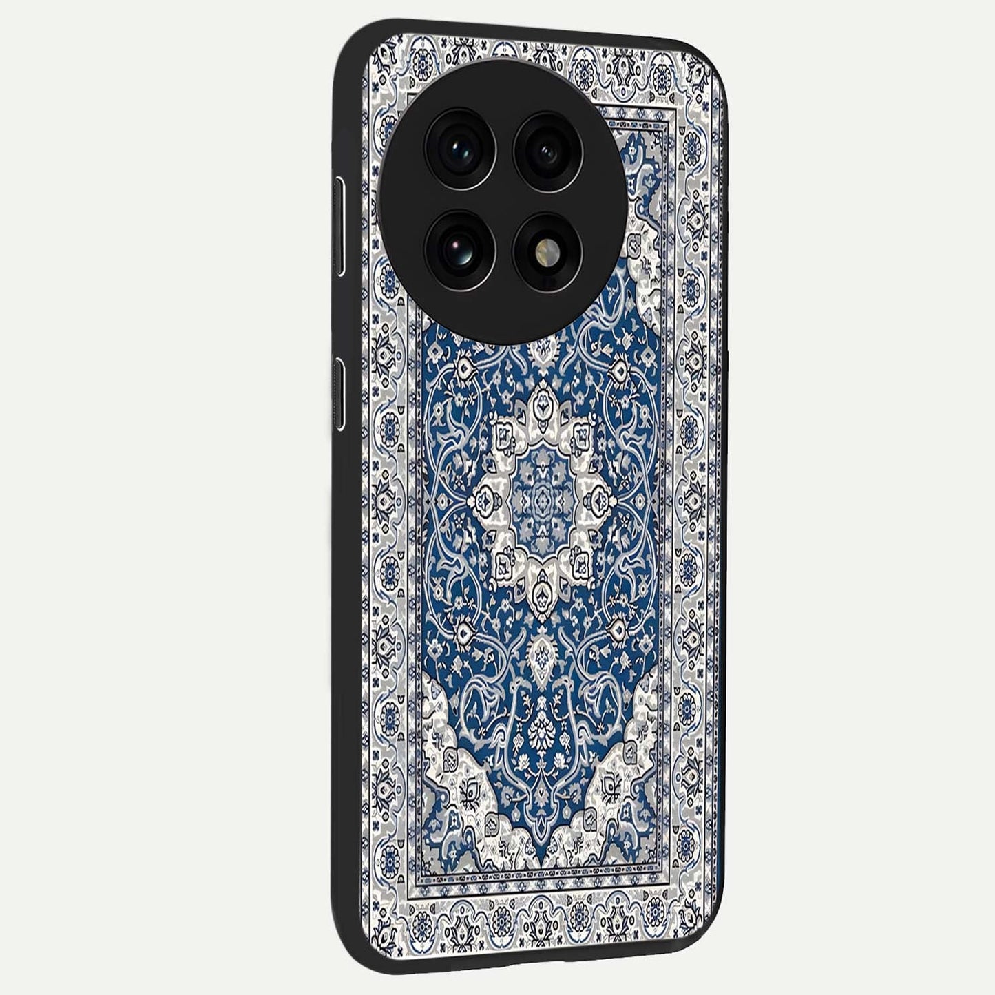 Blue Palace Dream Glass Case for 1+13R side perspective highlighting intricate palace design and sleek edges