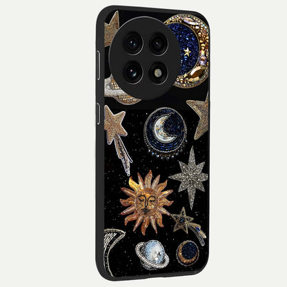 Celestial Gem Constellations Glass Case for 1+13R side perspective highlighting intricate star patterns and premium build