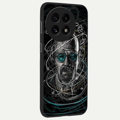Chaotic Mind Genius Glass Case for 1+13R side perspective highlighting creative detailing and premium edge finish