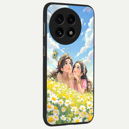 Daisy Daydream Love Glass Case for 1+13R side perspective highlighting charming floral textures and premium edge finish