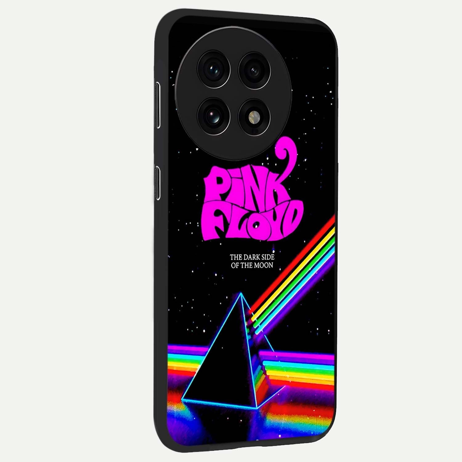 Galactic Light Frequency Glass Case for 1+13R side perspective highlighting dynamic frequency textures and smooth build