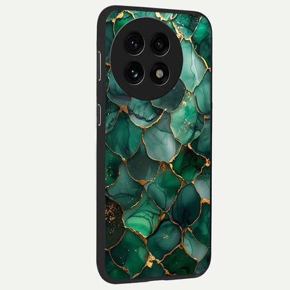 Geometric Polyester Pattern Glass Case for 1+13R side perspective highlighting sharp pattern textures and smooth premium build