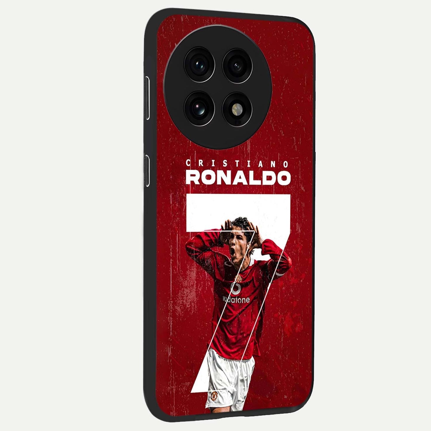 Goal Celebration Legacy Glass Case for 1+13R side perspective highlighting bold detailing and premium edge finish