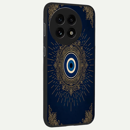 Golden Heart Glow Glass Case for 1+13R side perspective highlighting smooth heart detailing and premium edges