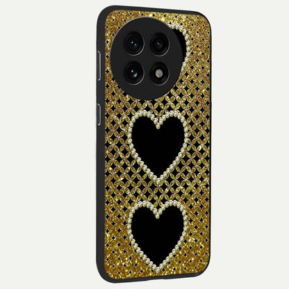 Golden Leaf Dreams Glass Case for 1+13R side perspective highlighting delicate leaf textures and smooth build