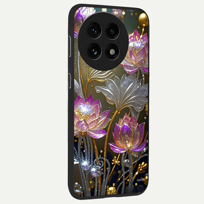Golden Mind Moment Glass Case for 1+13R side perspective highlighting smooth textures and sleek premium build