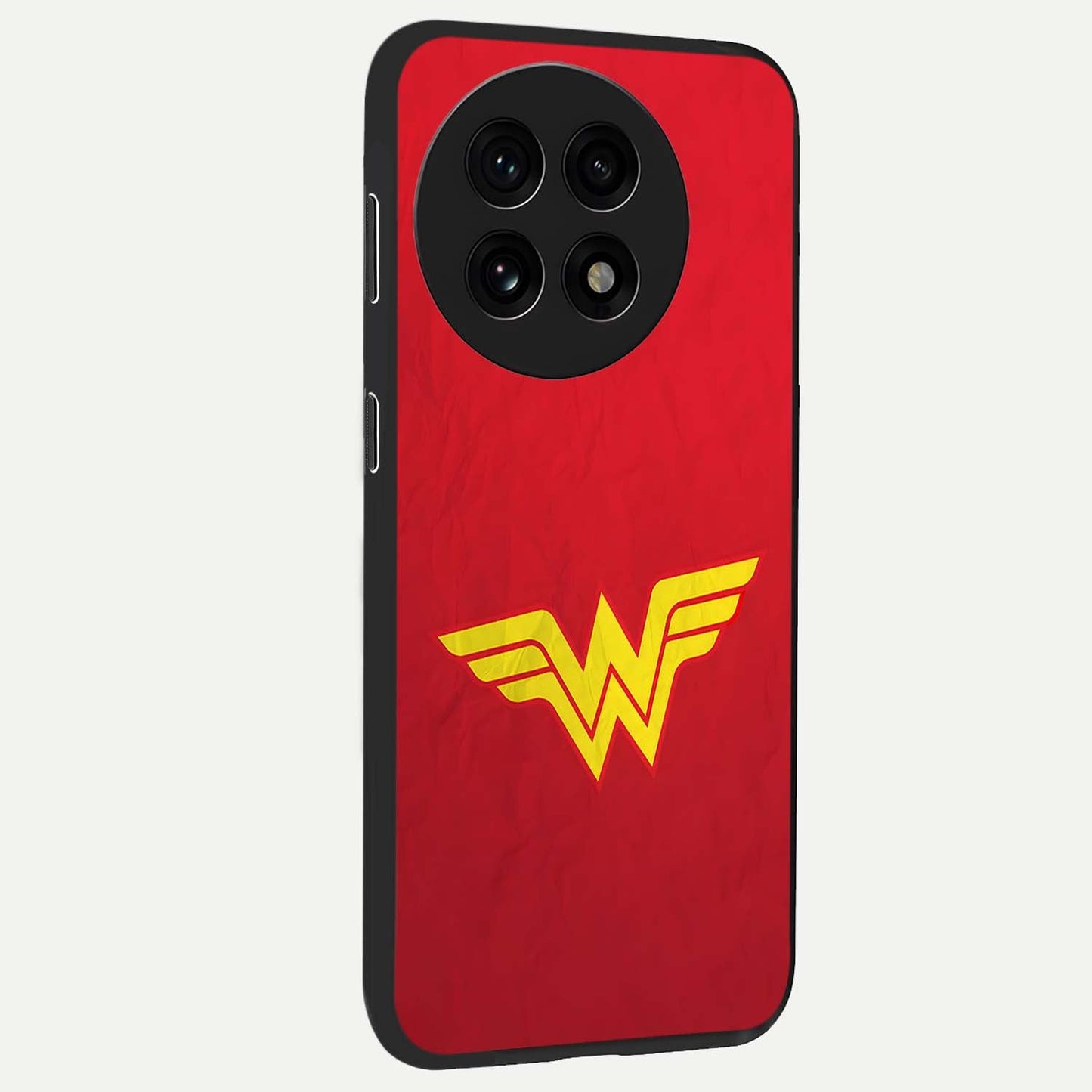 Legendary Wonder Power Glass Case for 1+13R side perspective highlighting dramatic detailing and sleek build