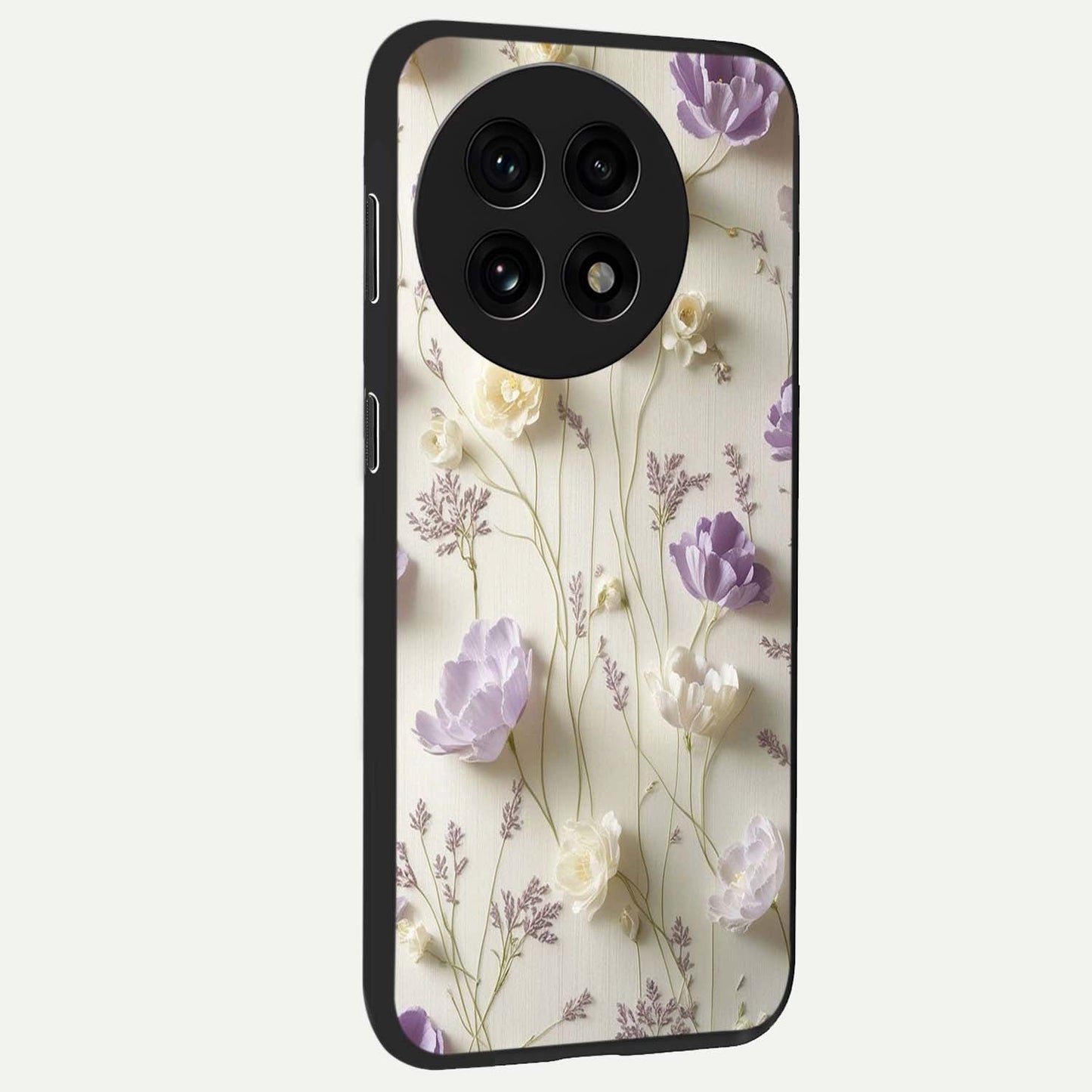 Lilac Breeze Harmony Glass Case for 1+13R side perspective highlighting calming textures and premium build