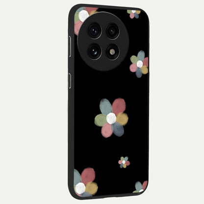 Minimal Floral Charm Glass Case for 1+13R side perspective highlighting refined minimal textures and smooth build