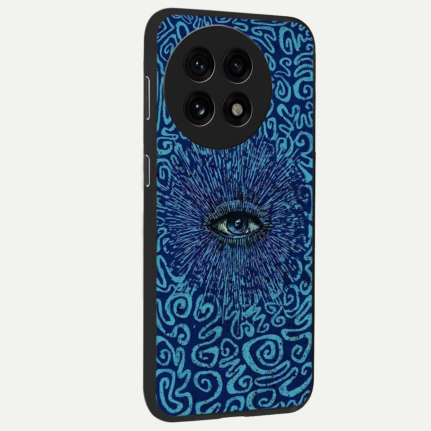 Mystic Inner Eye Glass Case for 1+13R side perspective highlighting bold detailing and smooth edges