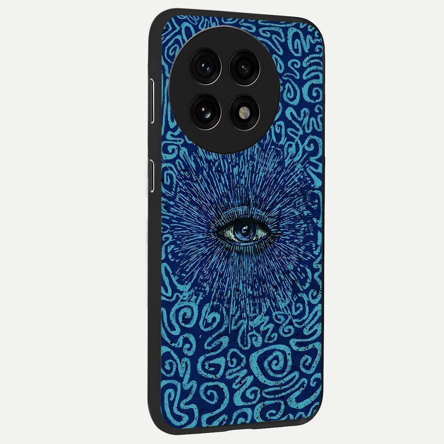 Mystic Inner Eye Glass Case for 1+13R side perspective highlighting bold detailing and smooth edges