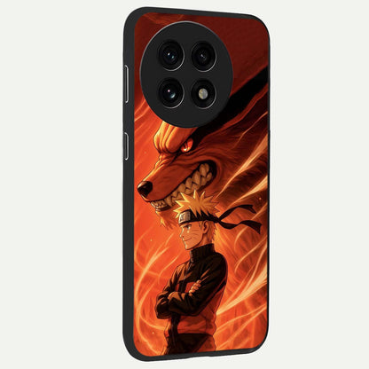 Nine Tails Legacy Glass Case for 1+13R side perspective highlighting detailed character textures and premium edges