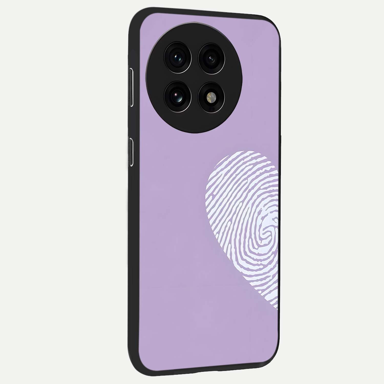 One Heart Identity Glass Case for 1+13R side perspective highlighting clean detailing and sleek premium build