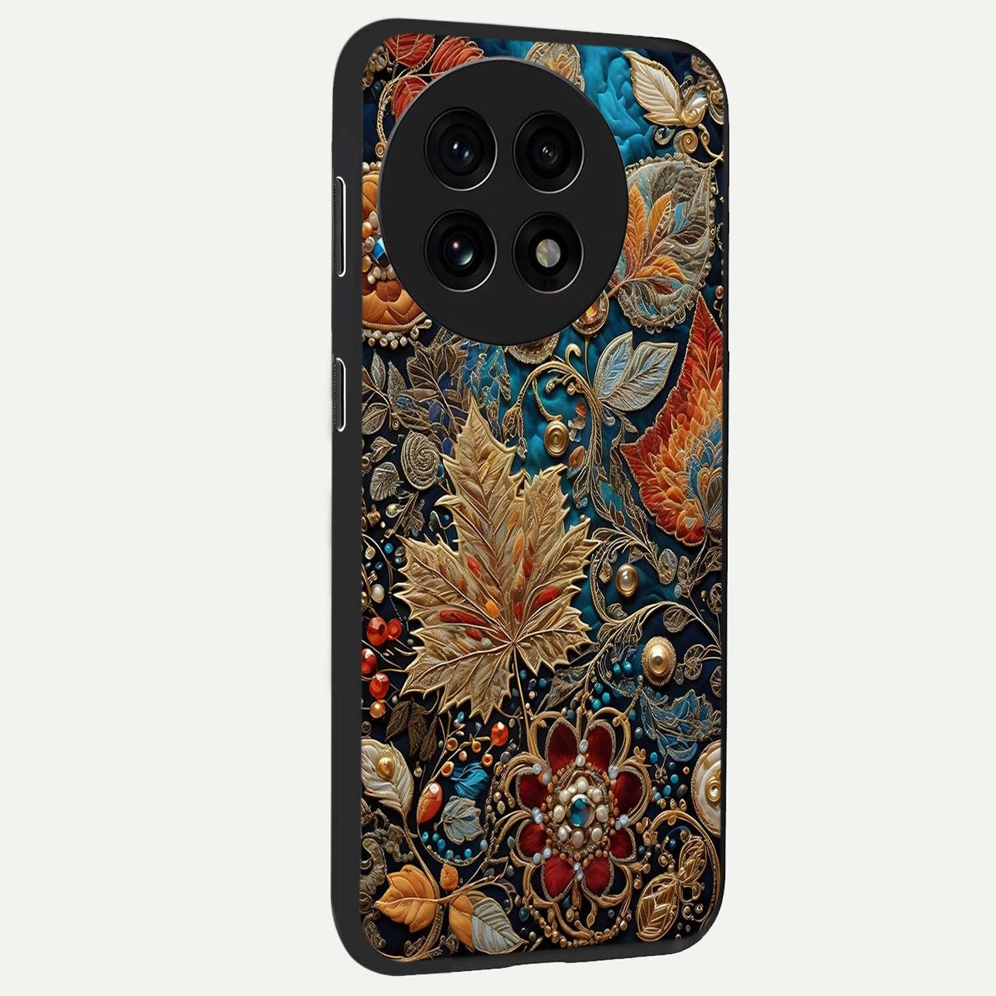 Royal Jewel Garden Glass Case for 1+13R side perspective highlighting intricate detailing and premium edges
