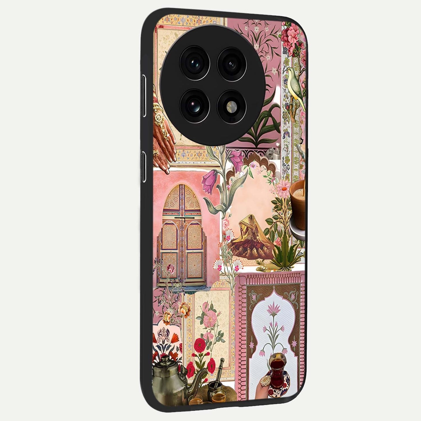 Royal Pink Legacy Glass Case for 1+13R side perspective highlighting smooth textures and premium edges
