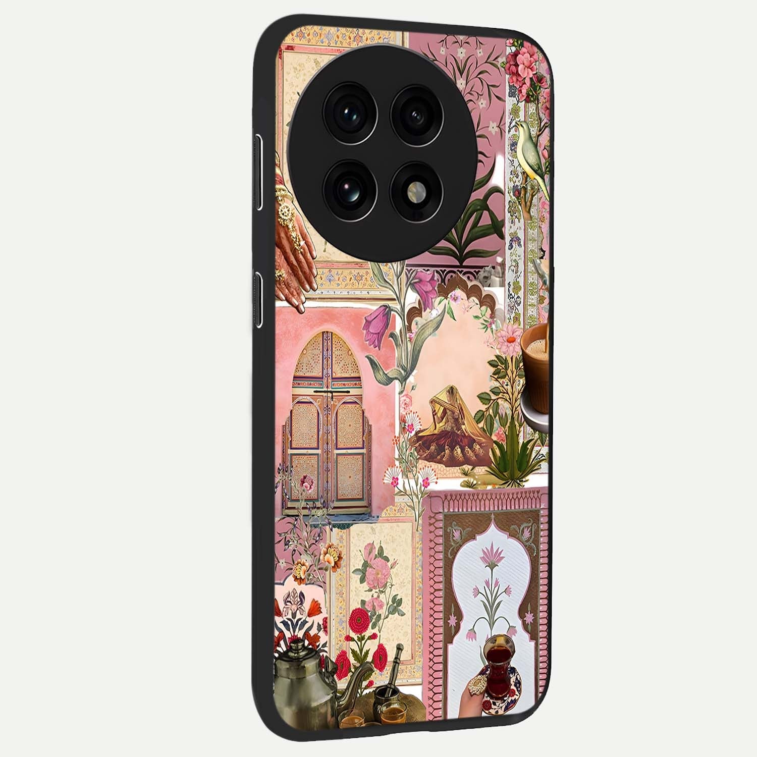 Royal Pink Legacy Glass Case for 1+13R side perspective highlighting smooth textures and premium edges
