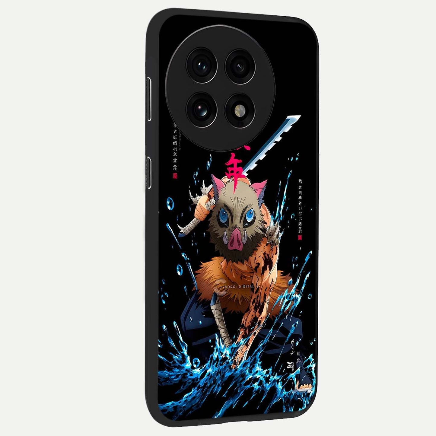 Savage Blade Warrior Glass Case for 1+13R side perspective highlighting bold textures and sleek premium build