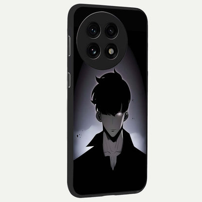 Silent Shadow Awakening Glass Case for 1+13R side perspective highlighting sharp textures and sleek premium build