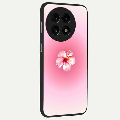 Soft Petal Serenity Glass Case for 1+13R side perspective highlighting refined petal textures and premium edges