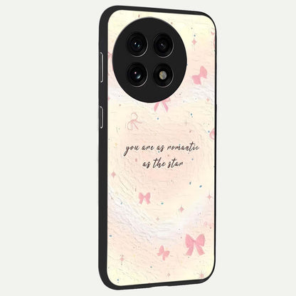Starry Bow Romance Glass Case for 1+13R side perspective highlighting delicate detailing and premium edges