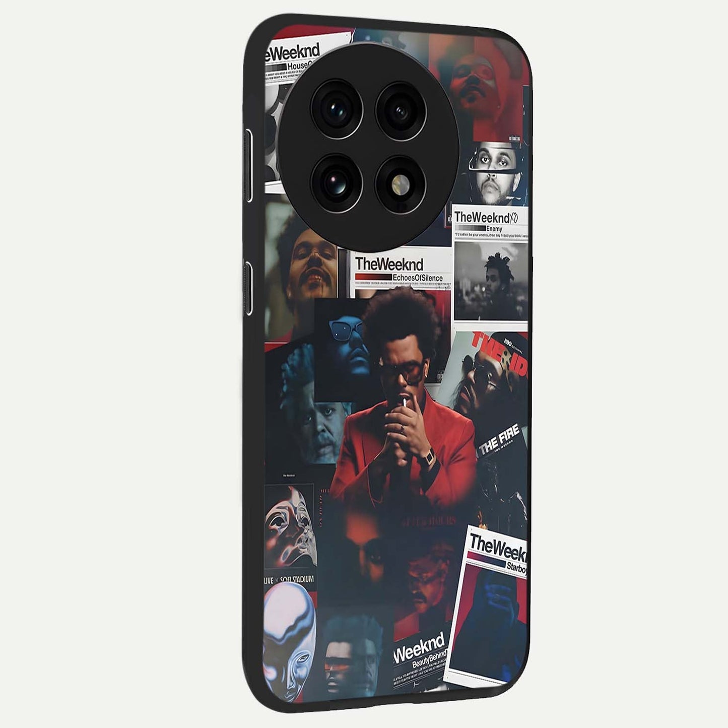 The Weeknd Glass Case for 1+13R side perspective highlighting sleek graphic textures and smooth build