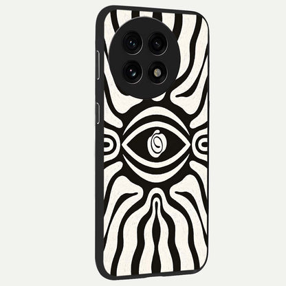 Trancewave Illusion Art Glass Case for 1+13R side perspective highlighting dynamic wave textures and premium edges