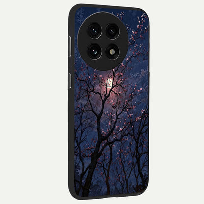 Twilight Sakura Serenade Glass Case for 1+13R side perspective highlighting delicate sakura textures and premium edges