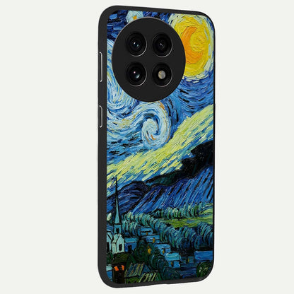 Van Gogh Art Glass Case for 1+13R side perspective highlighting vibrant artistic detailing and smooth premium build