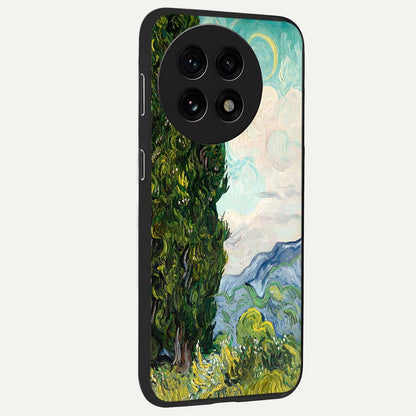 Van Gogh Vintage Art Glass Case for 1+13R side perspective highlighting textured detailing and sleek premium build