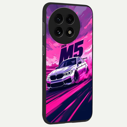 Velocity Drift Pulse Glass Case for 1+13R side perspective highlighting sharp automotive textures and sleek build