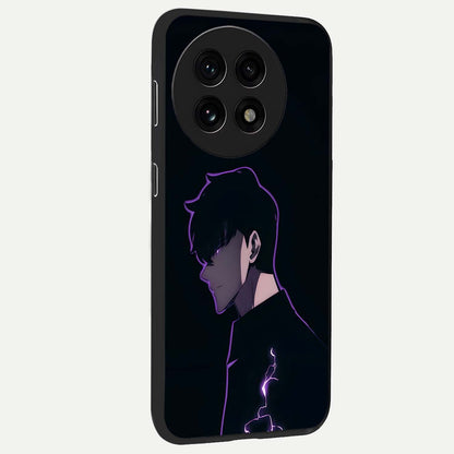 Void Lightning Phantom Glass Case for 1+13R side perspective highlighting sharp energy textures and premium edges