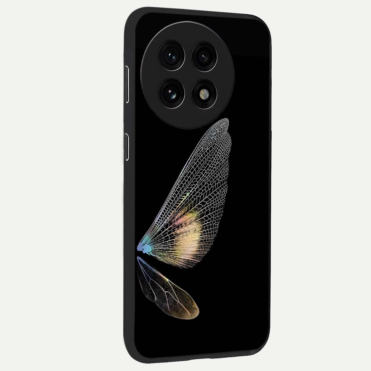 Whispers of Wings Glass Case for 1+13R side perspective highlighting light airy textures and premium edges