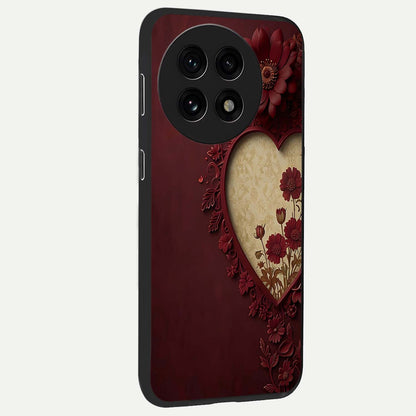 Wine Heart Vintage Art Glass Case for 1+13R side perspective highlighting classic textures and premium edges