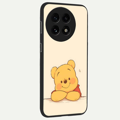 Winniethe Pooh Glass Case for 1+13R side perspective highlighting charming character textures and smooth build